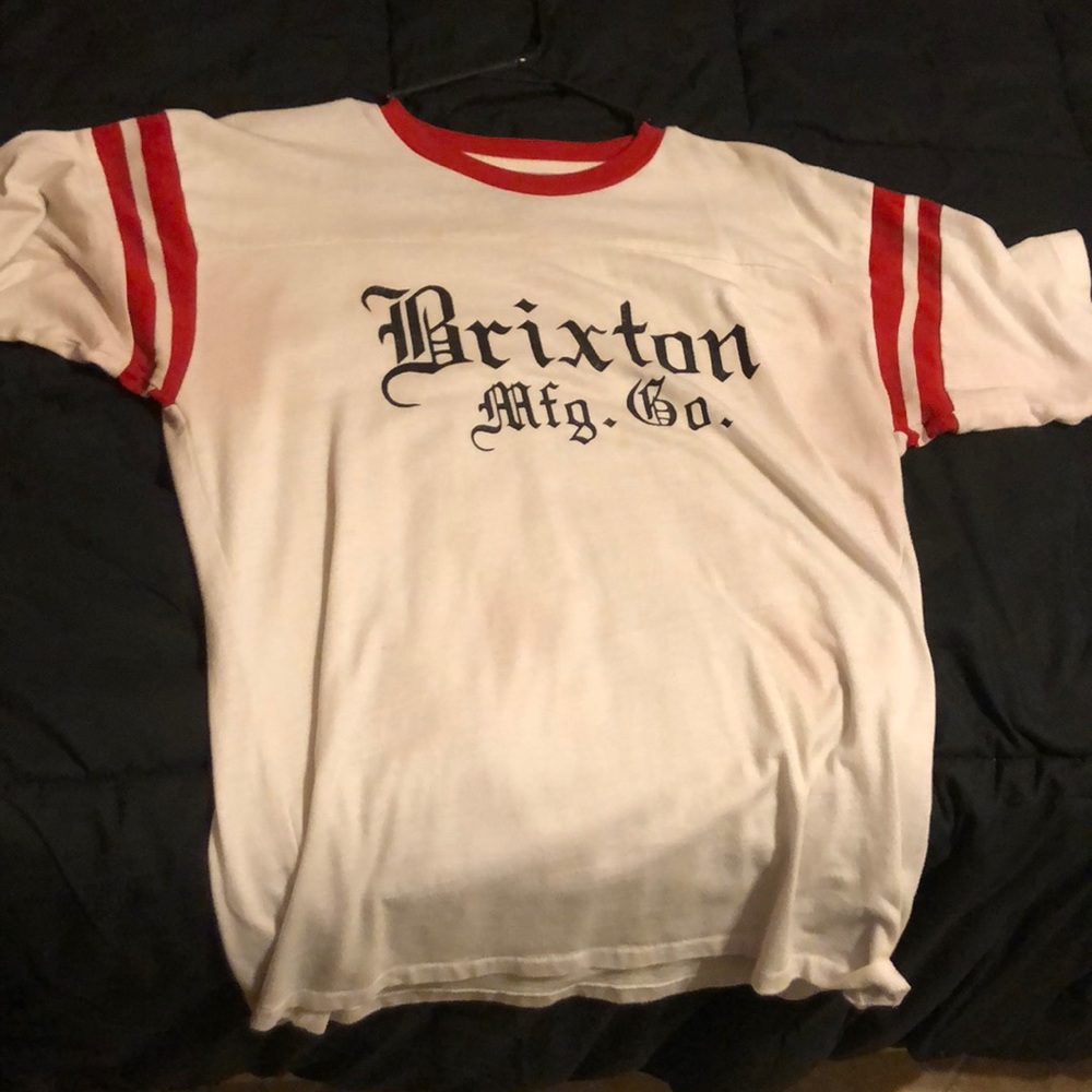 Brixton white and red t shirt